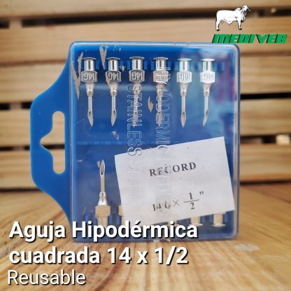 Aguja Hipodérmica cuadrada 14 x 1/2