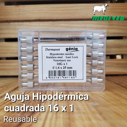 Aguja Hipodérmica cuadrada 16x1