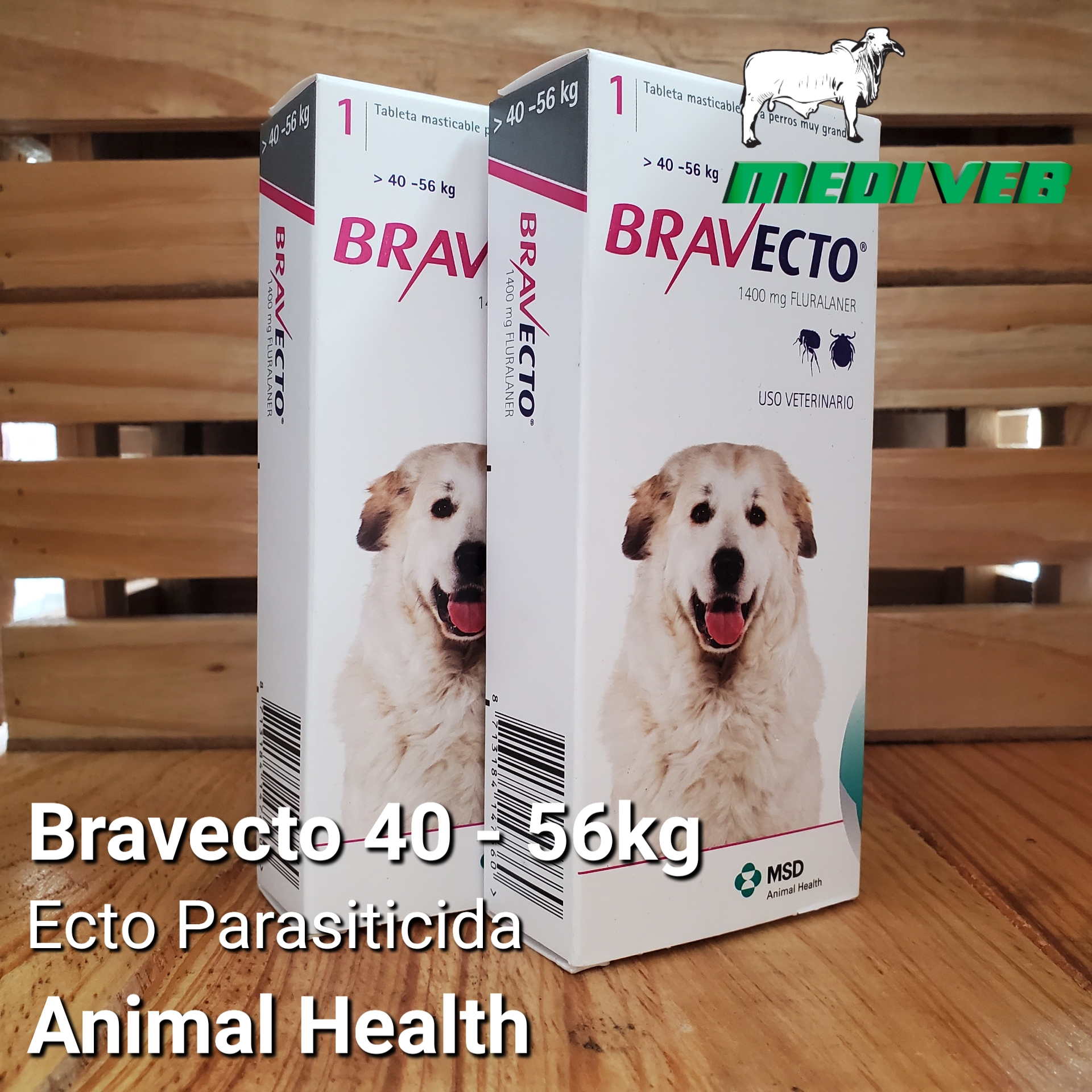 Bravecto para Cães de 40 a 56kg - 1400mg - femalepet