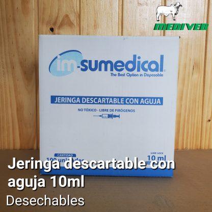 jeringa descartable con aguja 10ml