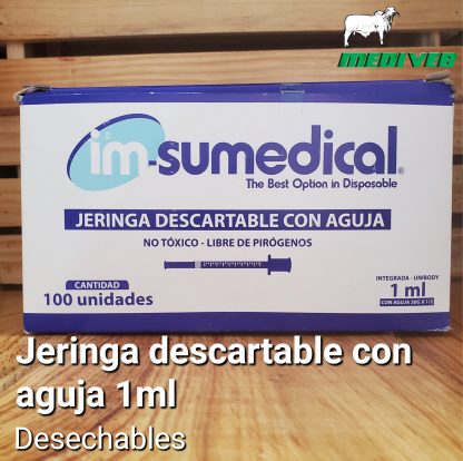 jeringa descartable con aguja 1ml