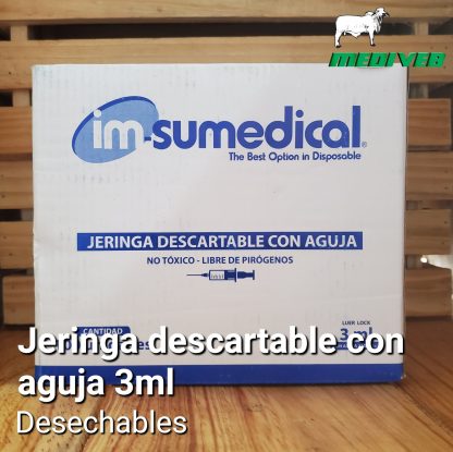 jeringa descartable con aguja 3ml