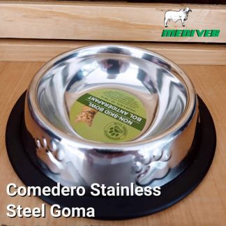 comedero stainless steel goma