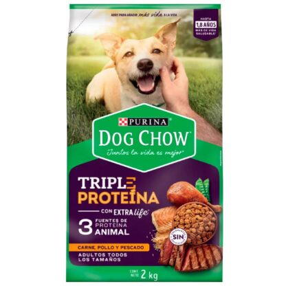 Dog Chow Adulto Triple proteína 2 kg